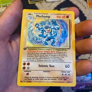 NEO GENESIS 1ST EDITION MACHAMP HEAVILY PLAYED